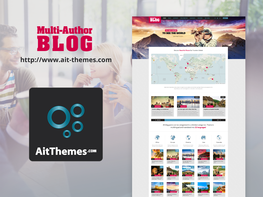 Vista previa del tema Blog para WordPress