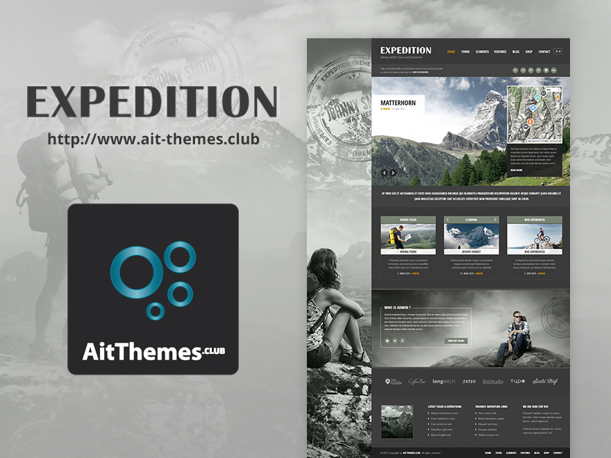 Vista previa del tema Expedition para WordPress